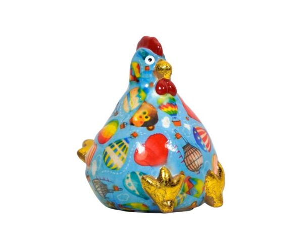 Pomme Pidou Spardose Money Bank Huhn Claire Petit Blau