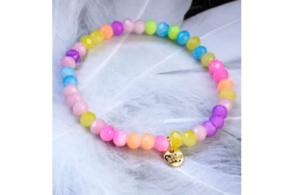 Biba Armband Crystal Bunt Damen Armband Glücksbringer Anhänger Gold