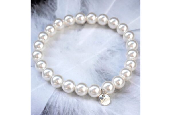 Biba Armband Perlweiss Damen Armband Glücksbringer