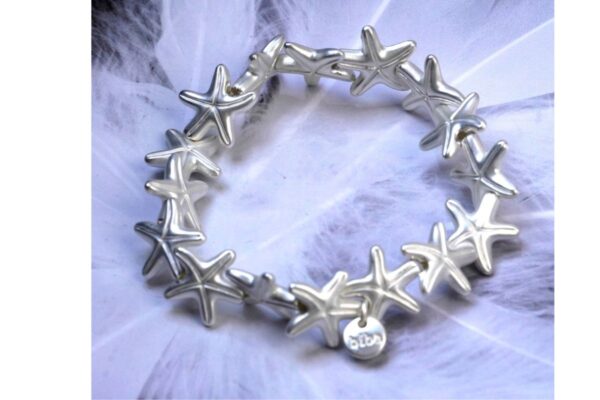 Biba Armband Silber Matt Seesternchen Damen Armband Glücksbringer
