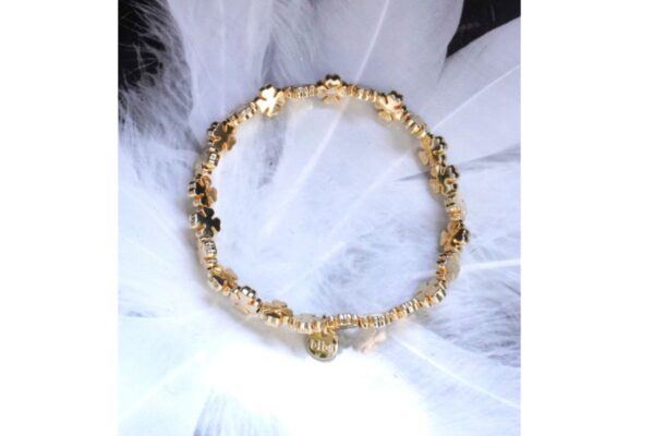 Biba Armband Gold Kleeblatt Damen Armband Glücksbringer