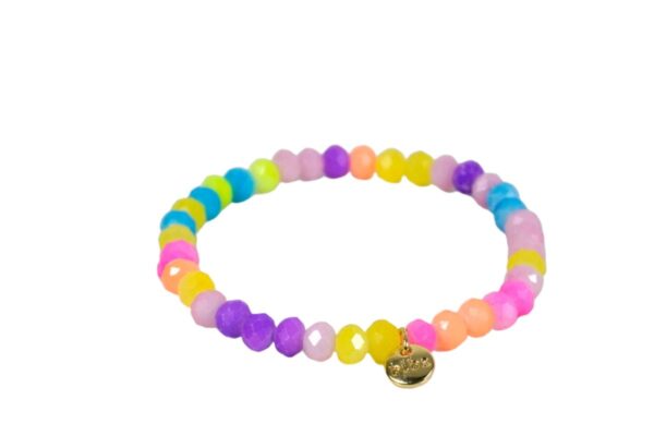 Biba Armband Crystal Bunt Damen Armband Glücksbringer Anhänger Gold