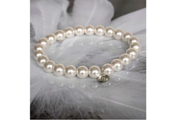 Biba Armband Perlweiss Damen Armband Glücksbringer