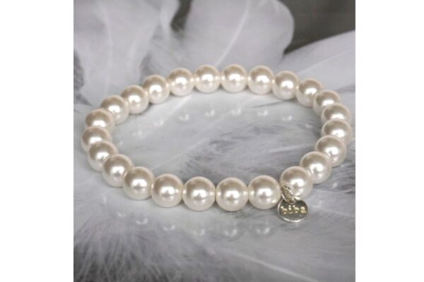Biba Armband Perlweiss Damen Armband Glücksbringer