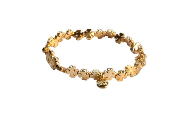 Biba Armband Gold Kleeblatt Damen Armband Glücksbringer