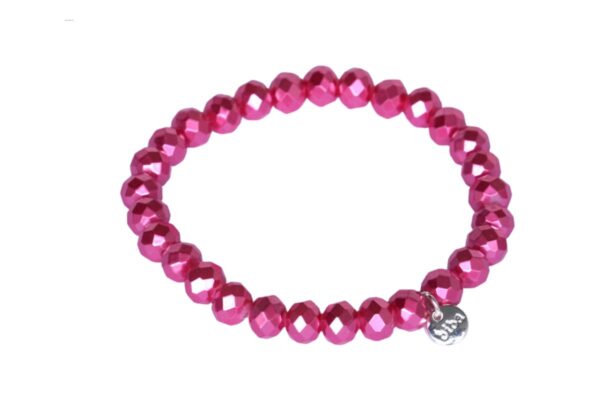 Biba Armband Crystal Himbeer Rosa Perle Damen Armband Glücksbringer