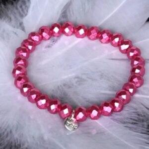 Biba Armband Crystal Himbeer Rosa Perle Damen Armband Glücksbringer