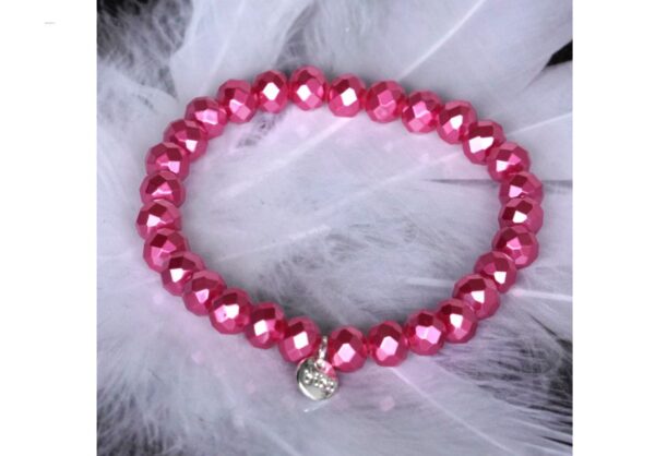 Biba Armband Crystal Himbeer Rosa Perle Damen Armband Glücksbringer