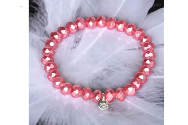 Biba Armband Crystal Lachs Rosa Perle Damen Armband Glücksbringer