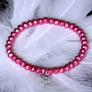 Biba Armband Crystal Pink Ice Perle 4mm Damen Armband Glücksbringer