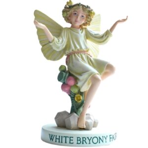 Flower Fairy Dekofigur Elfe White Bryony Fairy Zaunrübe Sockel