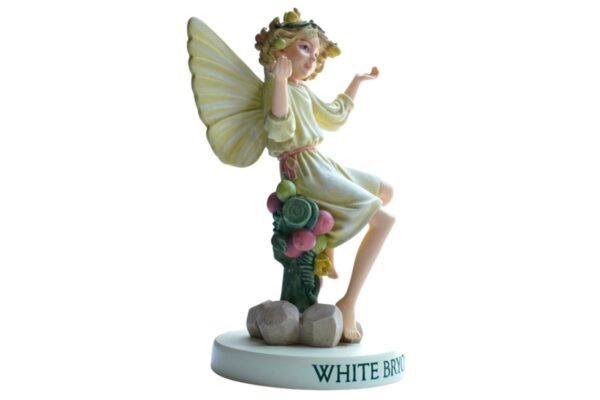 Flower Fairy Dekofigur Elfe White Bryony Fairy Zaunrübe Sockel