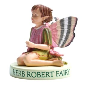 Flower Fairy Dekofigur Elfe Herb Robert Fairy Waldelf Sockel