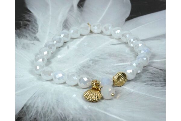 Biba Armband Crystal Cool Ice Weiß Perle Damen Armband Glücksbringer