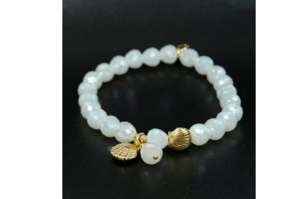 Biba Armband Crystal Cool Ice Weiß Perle Damen Armband Glücksbringer