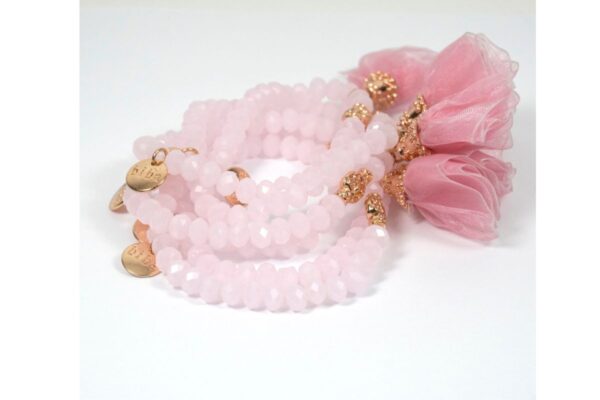 Biba Armbänder Crystal Ice Rose Perle Damen Armbänder Glücksbringer