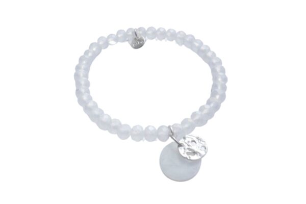 Biba Armband Crystal Matt Ice Weiß Perle Damen Armband Glücksbringer