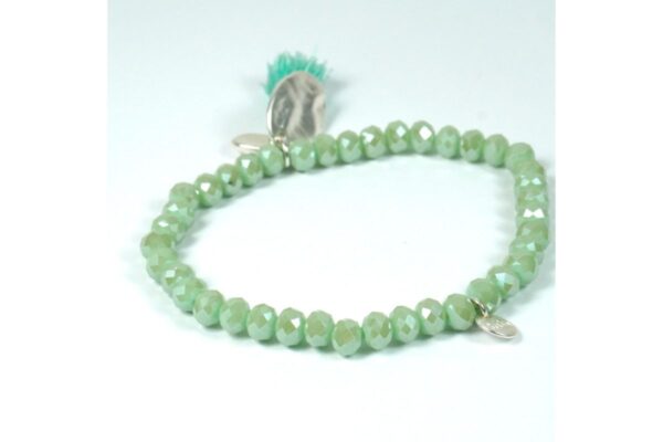 Biba Armband Crystal Grün Perle Damen Armband Glücksbringer