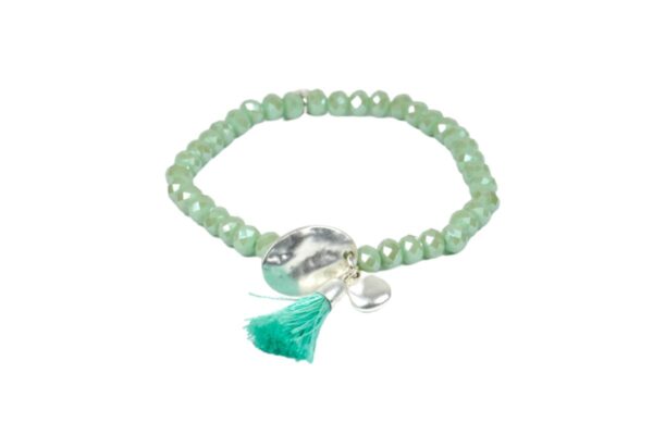 Biba Armband Crystal Grün Perle Damen Armband Glücksbringer