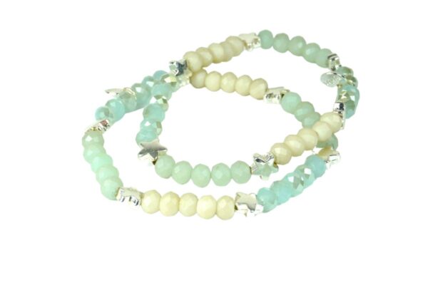 Biba Armband Crystal Perlen Sternchen Silver Damen Armband Glücksbringer