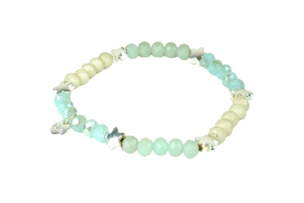 Biba Armband Crystal Perlen Sternchen Silver Damen Armband Glücksbringer