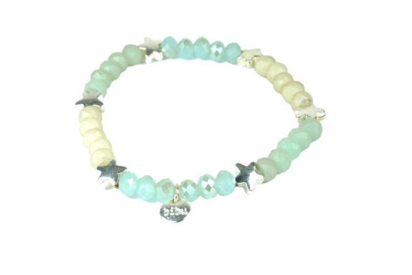 Biba Armband Crystal Perlen Sternchen Silver Damen Armband Glücksbringer