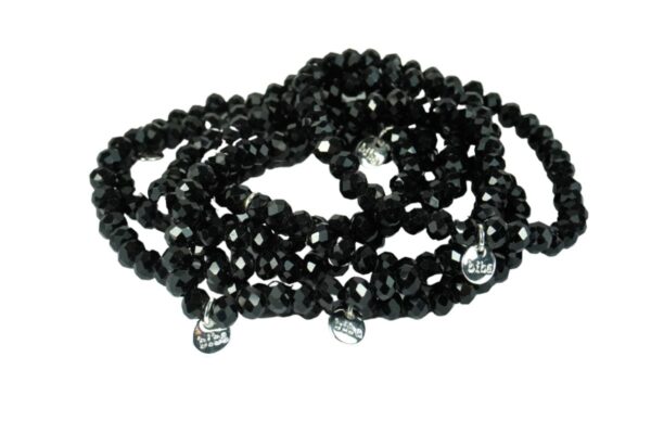 Biba Armband Crystal Perlen Schwarz Damen Armband Glücksbringer