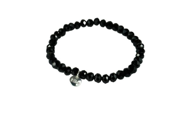 Biba Armband Crystal Perlen Schwarz Damen Armband Glücksbringer