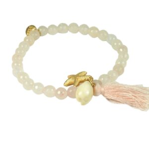 Biba Armband Perlen Rosa Damen Armband Seesternchen Gold