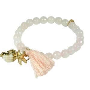 Biba Armband Rose Perle Muschel Damen Armband Anhänger Gold