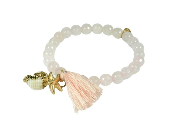 Biba Armband Rose Perle Muschel Damen Armband Anhänger Gold