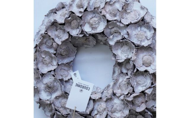 Couronne Türkranz Naturkranz Coco Flower Trocken Kranz Grey Mist 35 ∅