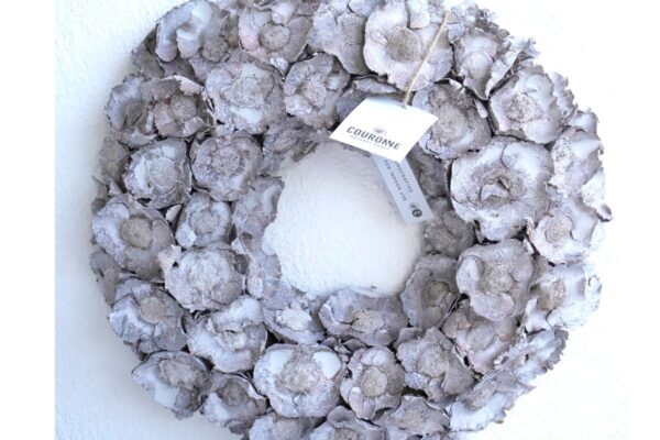 Couronne Türkranz Naturkranz Coco Flower Trocken Kranz Grey Mist 35 ∅