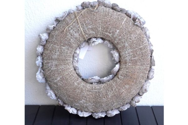 Couronne Türkranz Naturkranz Coco Flower Trocken Kranz Grey Mist 35 ∅