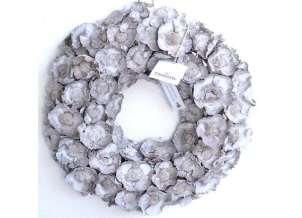Couronne Türkranz Naturkranz Coco Flower Trocken Kranz Grey Mist 35 ∅
