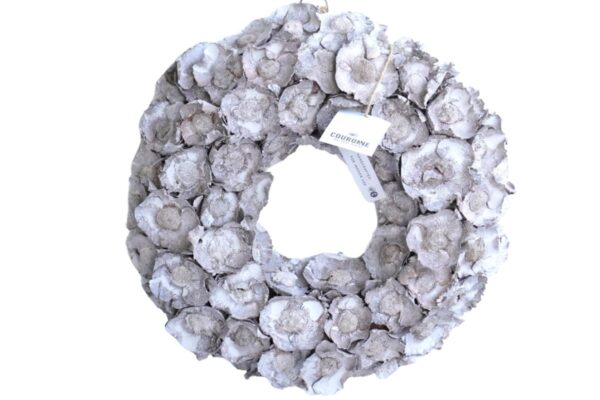 Couronne Türkranz Naturkranz Coco Flower Trocken Kranz Grey Mist 35 ∅