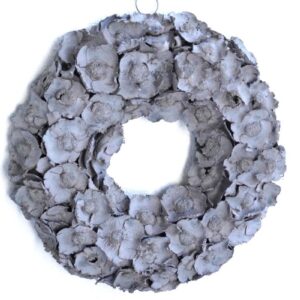 Couronne Türkranz Naturkranz Coco Flower Trocken Kranz Grey Smoke 35 ∅