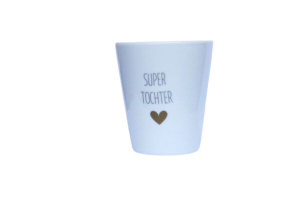 Krasilnikoff Kaffeebecher Sprüche Tasse Mug Cup Super Tochter