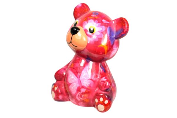 Pomme Pidou Spardose Money Bank Petit Teddy Toto Pink Love