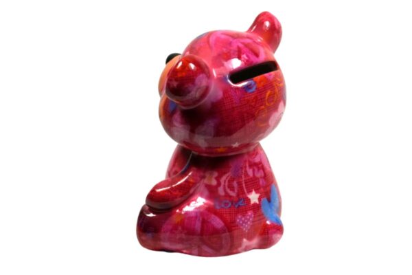 Pomme Pidou Spardose Money Bank Petit Teddy Toto Pink Love