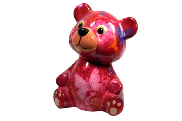 Pomme Pidou Spardose Money Bank Petit Teddy Toto Pink Love