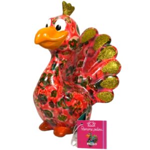 Pomme Pidou Spardose Money Bank Pfau Paolo Rosa Gold