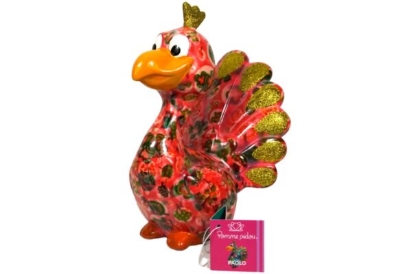 Pomme Pidou Spardose Money Bank Pfau Paolo Rosa Gold