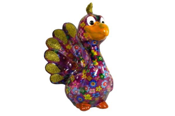 Pomme Pidou Spardose Money Bank Pfau Paolo Lila Gold