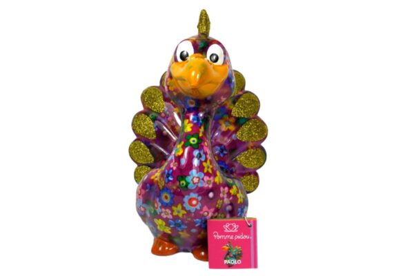 Pomme Pidou Spardose Money Bank Pfau Paolo Lila Gold