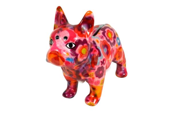 Pomme Pidou Spardose Money Bank Bulldogge Jack Petit Pink Flower