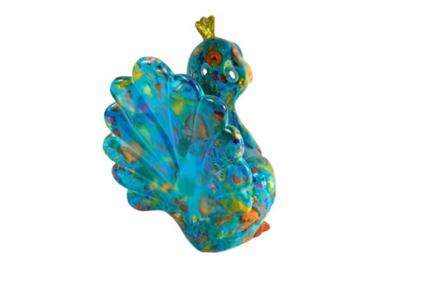 Pomme Pidou Spardose Money Bank Pfau Paolo Türkis Gold