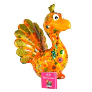 Pomme Pidou Spardose Money Bank Pfau Paolo Orange Bugs Gold