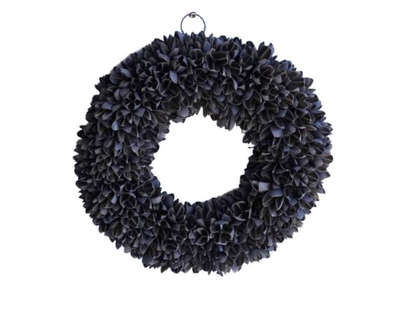 Couronne Wandkranz Naturkranz Bakuli Wreath Dark Grey Wash 30 ∅