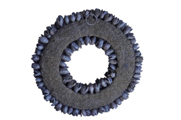 Couronne Wandkranz Naturkranz Bakuli Wreath Dark Grey Wash 30 ∅